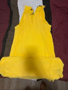 Mlle Gabrielle Bright Yellow High-Low Dress